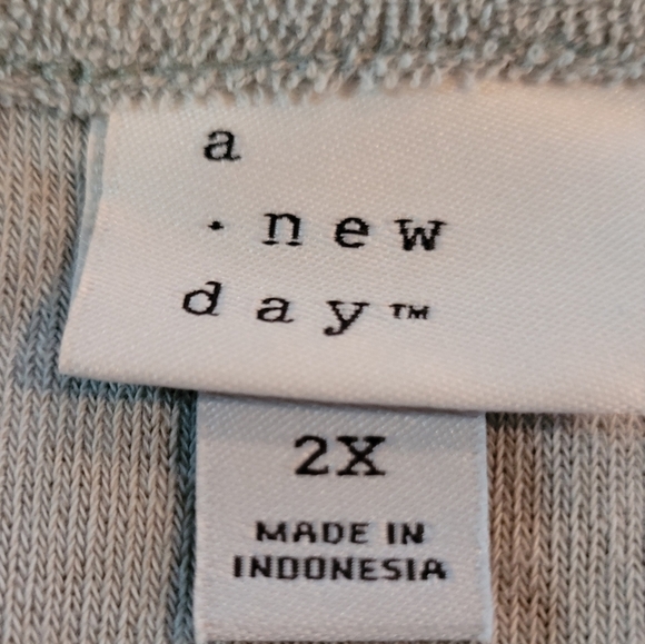 NWT A NEW DAY Terry Tank Top, Light Green, Size 2X - Picture 7 of 10